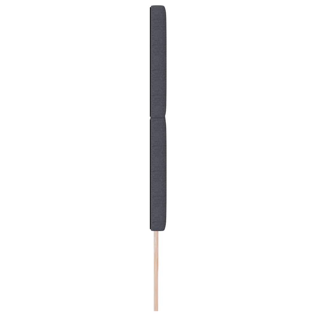 LED Kopfteil mit LED-Lichtleisten Dunkelgrau 200 cm Cordstoff
