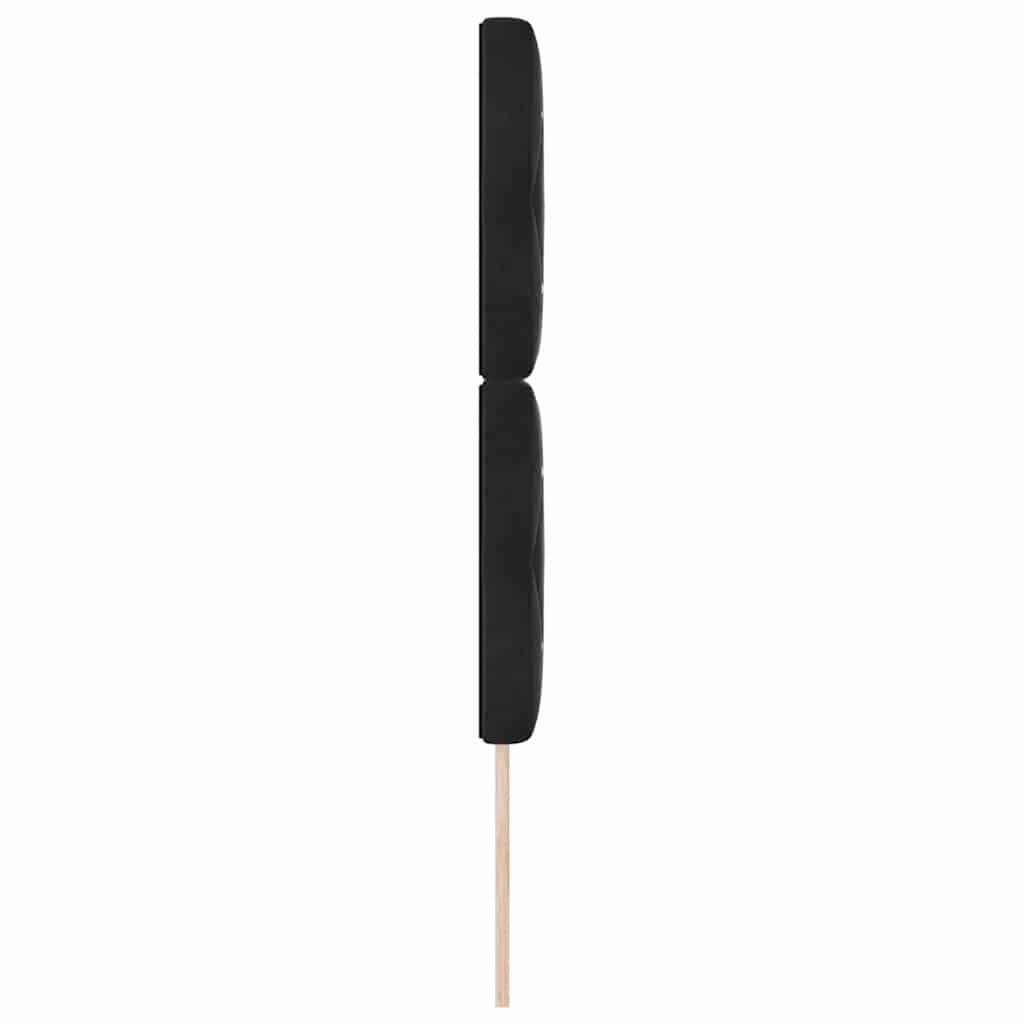 LED Kopfteil mit LED-Lichtleisten Schwarz 80 cm Samt