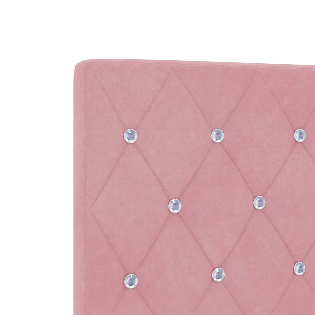 LED Kopfteil mit LED-Lichtleisten mit Kopfteil Rosa 80 cm Samt