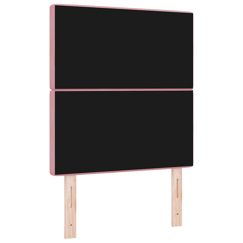 LED Kopfteil mit LED-Lichtleisten mit Kopfteil Rosa 80 cm Samt