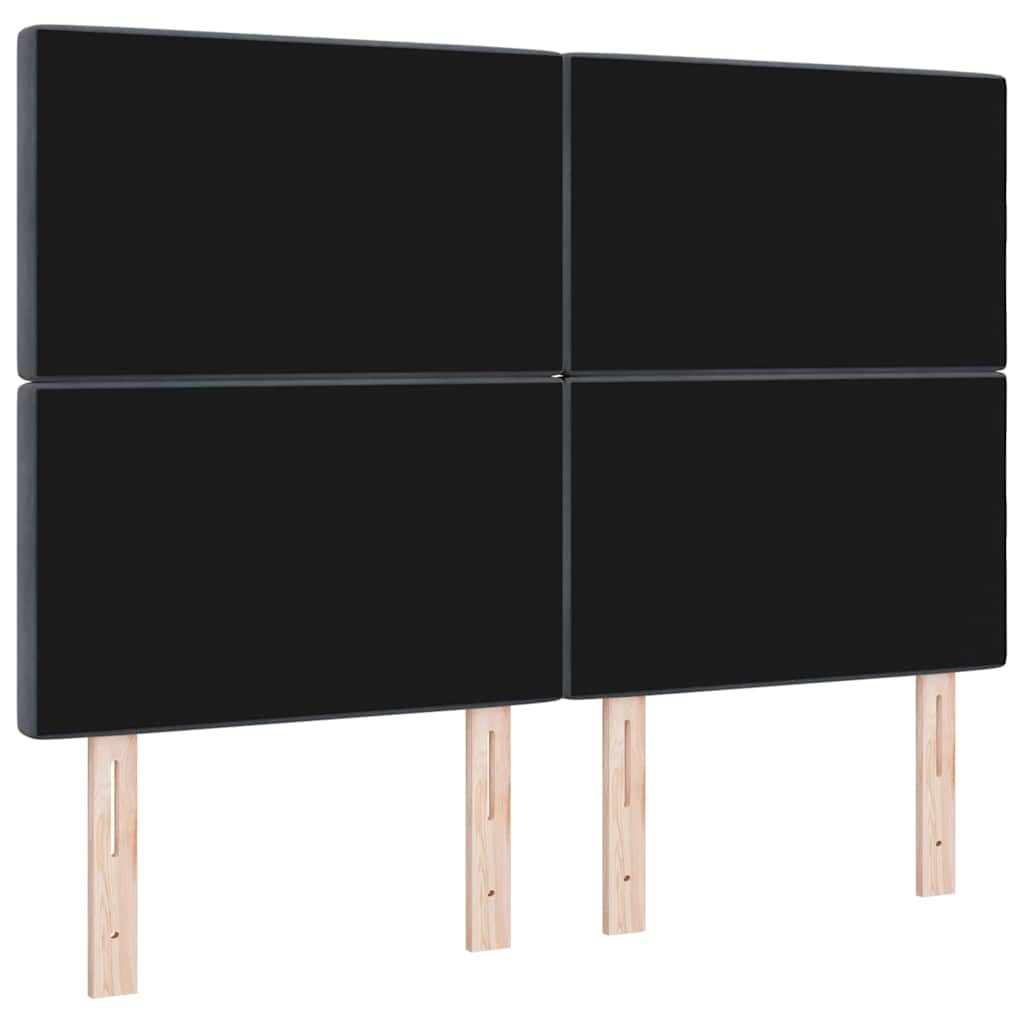 LED Kopfteil mit LED-Lichtleisten Dunkelgrau 144 cm Samt