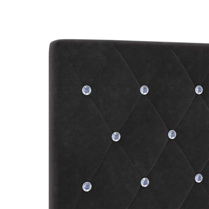 LED Kopfteil mit LED-Lichtleisten Schwarz 144 cm Samt