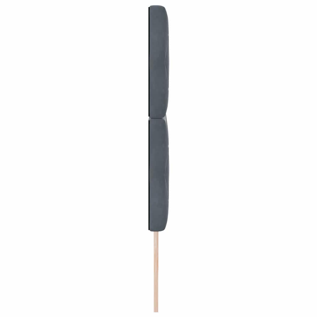 LED Kopfteil mit LED-Lichtleisten Dunkelgrau 200 cm Samt