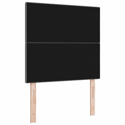 LED Kopfteil mit LED-Lichtleisten Dunkelgrau 80 cm Stoff