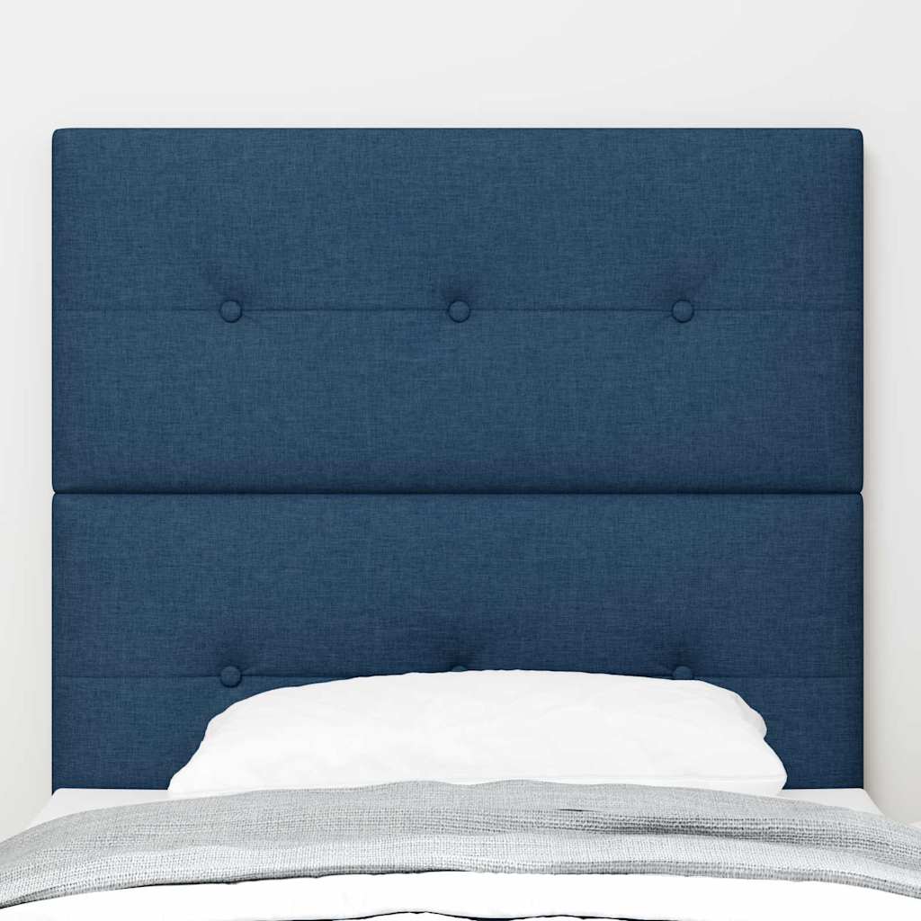 LED Kopfteil mit LED-Lichtleisten mit Kopfteil Blau 80 cm Stoff
