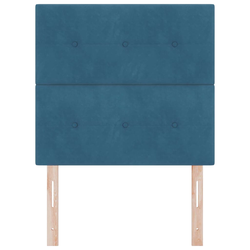 LED Kopfteil mit LED-Lichtleisten Blau 80 cm Samt
