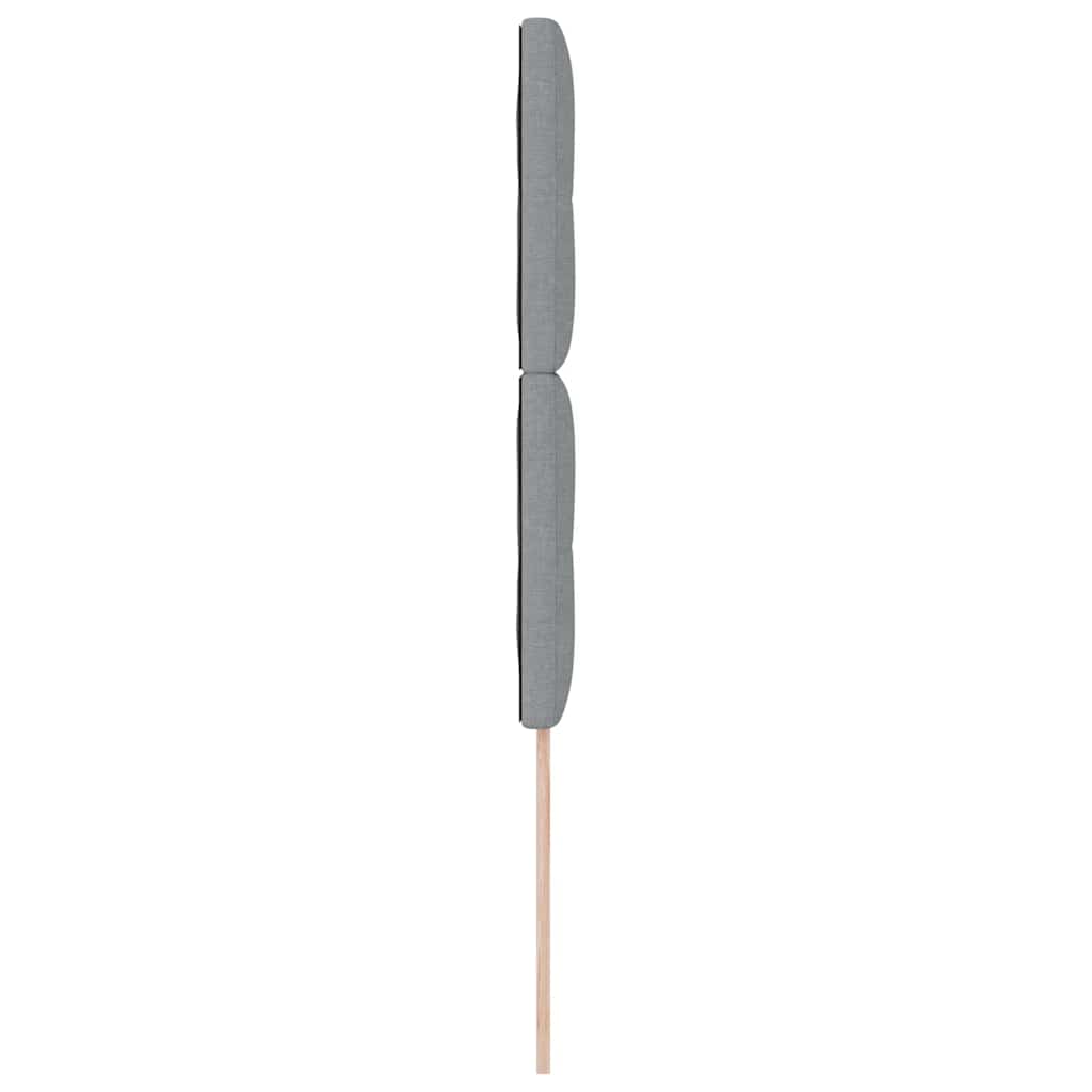 LED Kopfteil mit LED-Lichtleisten Hellgrau 90 cm Stoff