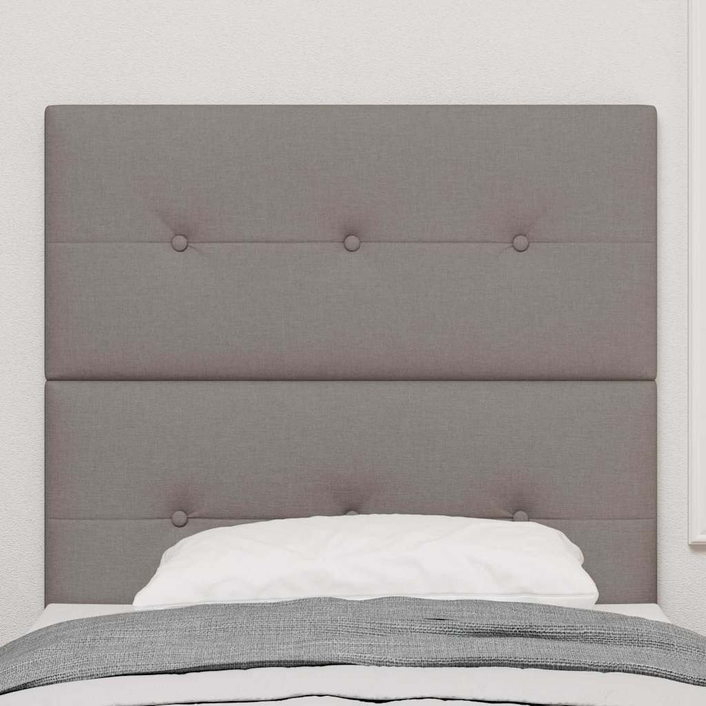 LED Kopfteil mit LED-Lichtleisten Taupe 90 cm Stoff