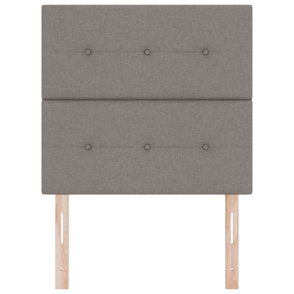 LED Kopfteil mit LED-Lichtleisten Taupe 90 cm Stoff