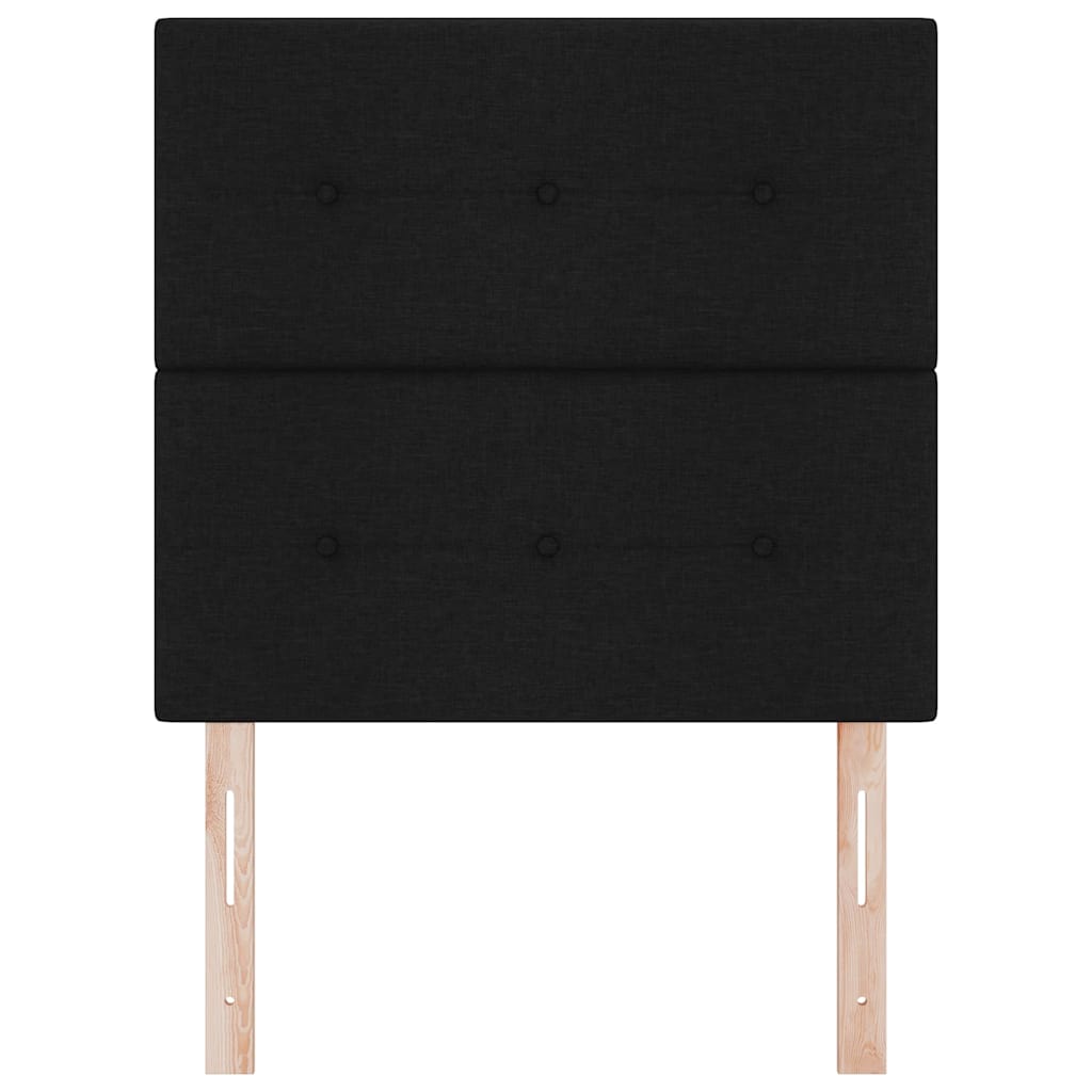 LED Kopfteil mit LED-Lichtleisten Schwarz 100 cm Stoff