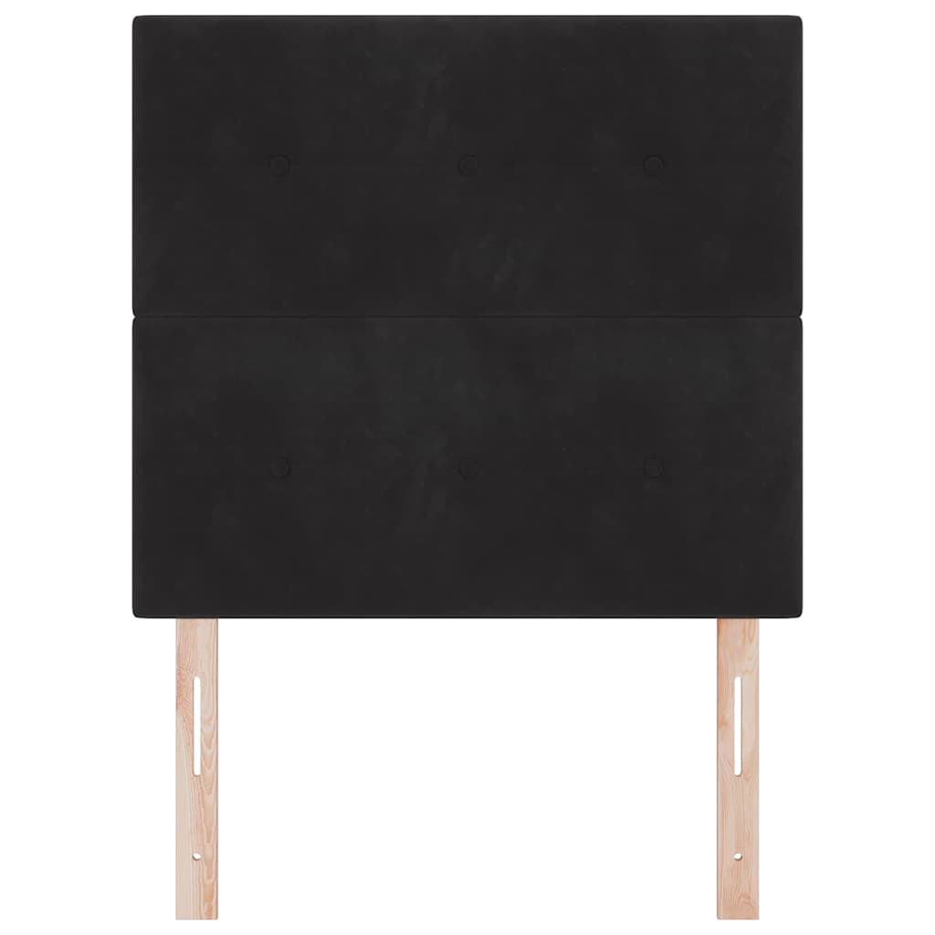 LED Kopfteil mit LED-Lichtleisten Schwarz 100 cm Samt