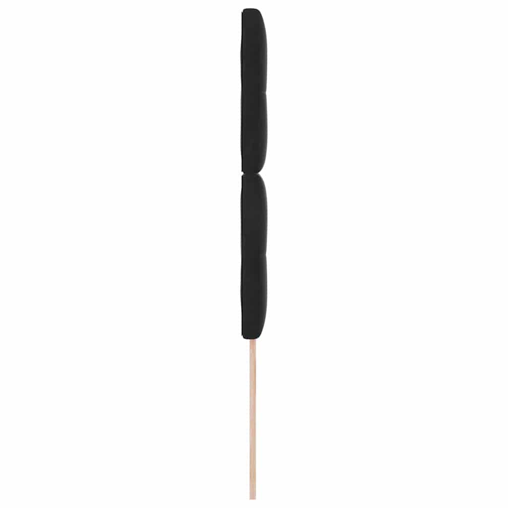 LED Kopfteil mit LED-Lichtleisten Schwarz 100 cm Samt