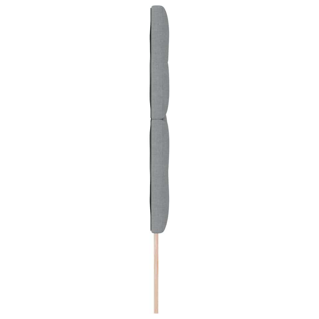 LED Kopfteil mit LED-Lichtleisten Hellgrau 144 cm Stoff