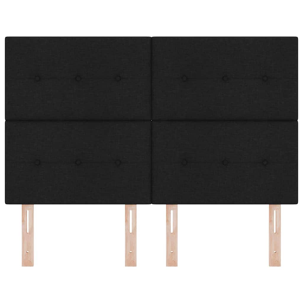 LED Kopfteil mit LED-Lichtleisten Schwarz 144 cm Stoff