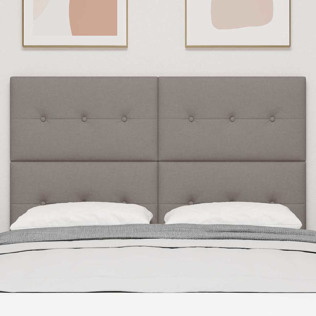 LED Kopfteil mit LED-Lichtleisten Taupe 144 cm Stoff