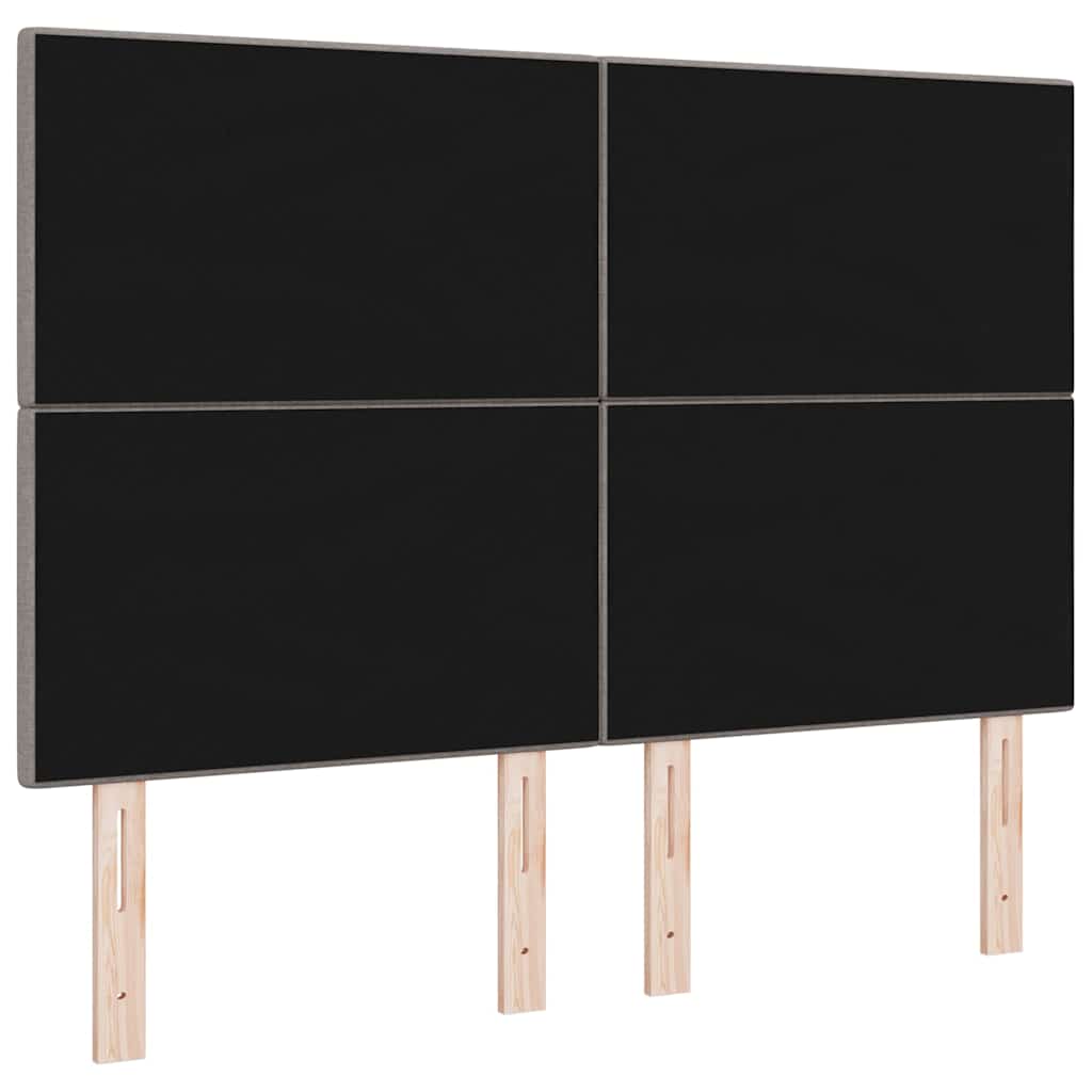 LED Kopfteil mit LED-Lichtleisten Taupe 144 cm Stoff