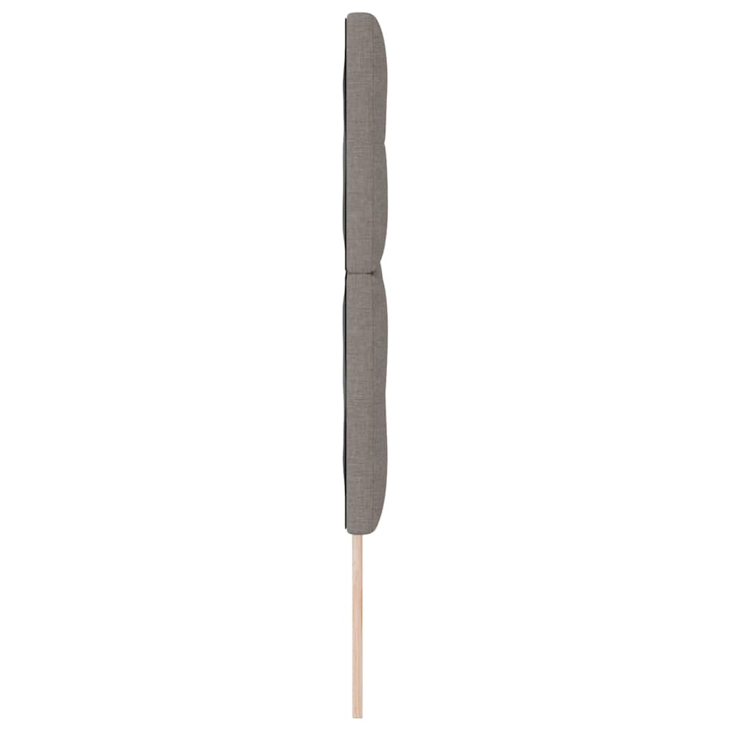 LED Kopfteil mit LED-Lichtleisten Taupe 144 cm Stoff