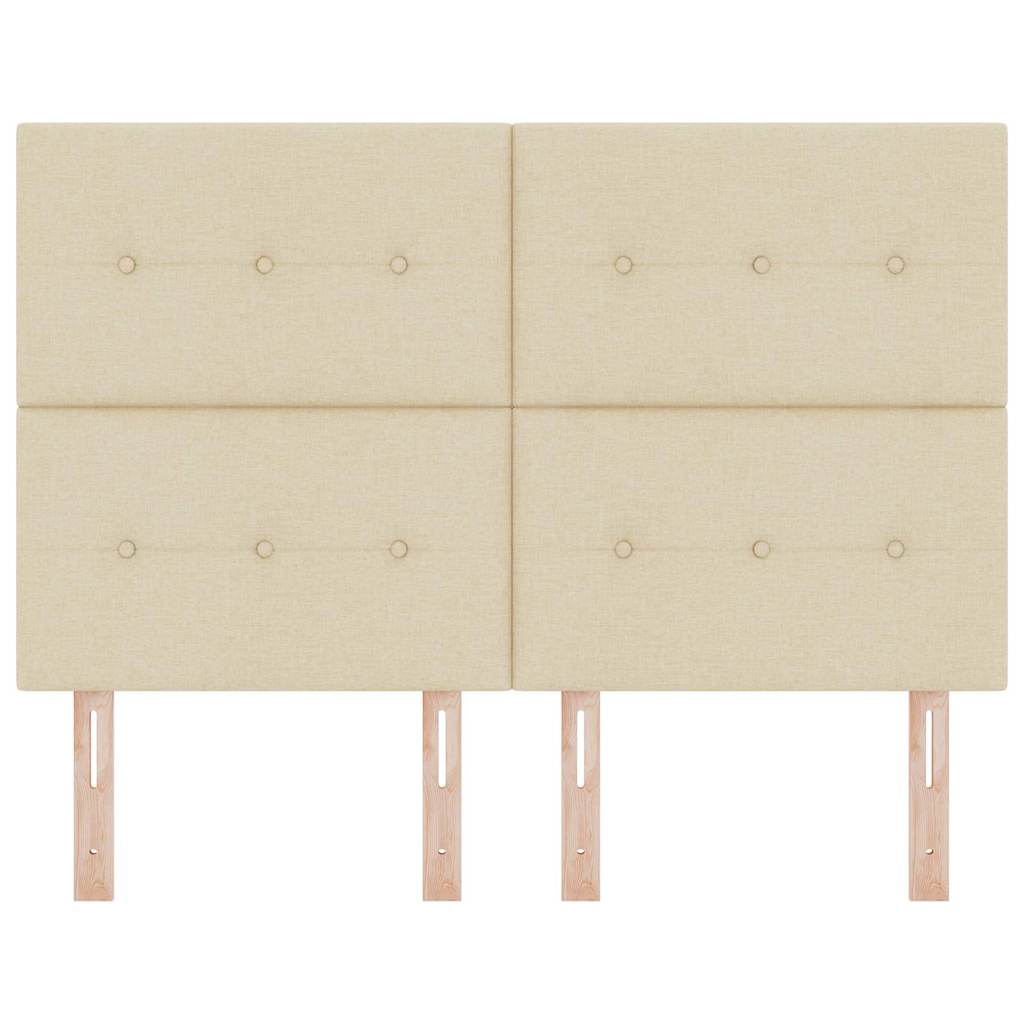 LED Kopfteil mit LED-Lichtleisten Creme 144 cm Stoff
