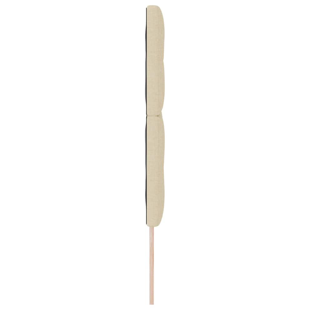 LED Kopfteil mit LED-Lichtleisten Creme 144 cm Stoff