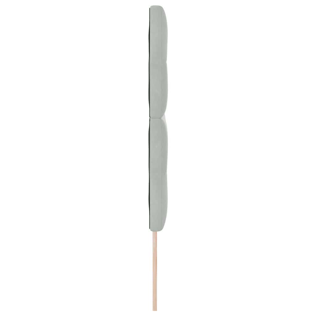 LED Kopfteil mit LED-Lichtleisten Hellgrau 144 cm Samt