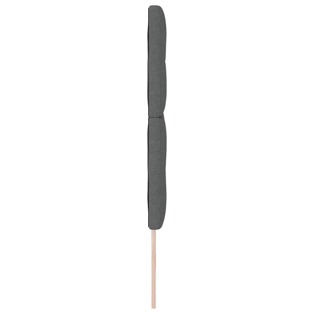 LED Kopfteil mit LED-Lichtleisten Dunkelgrau 160 cm Stoff