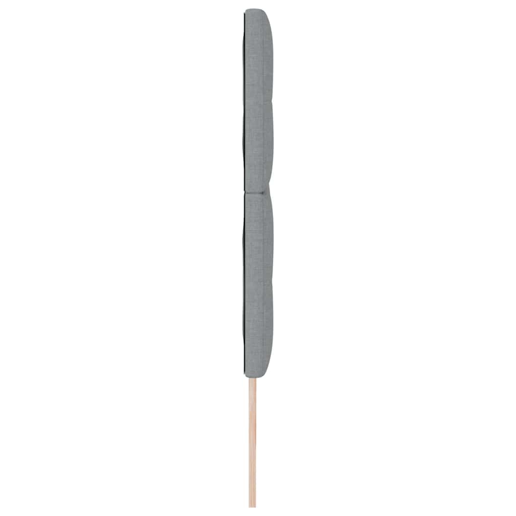 LED Kopfteil mit LED-Lichtleisten Hellgrau 180 cm Stoff