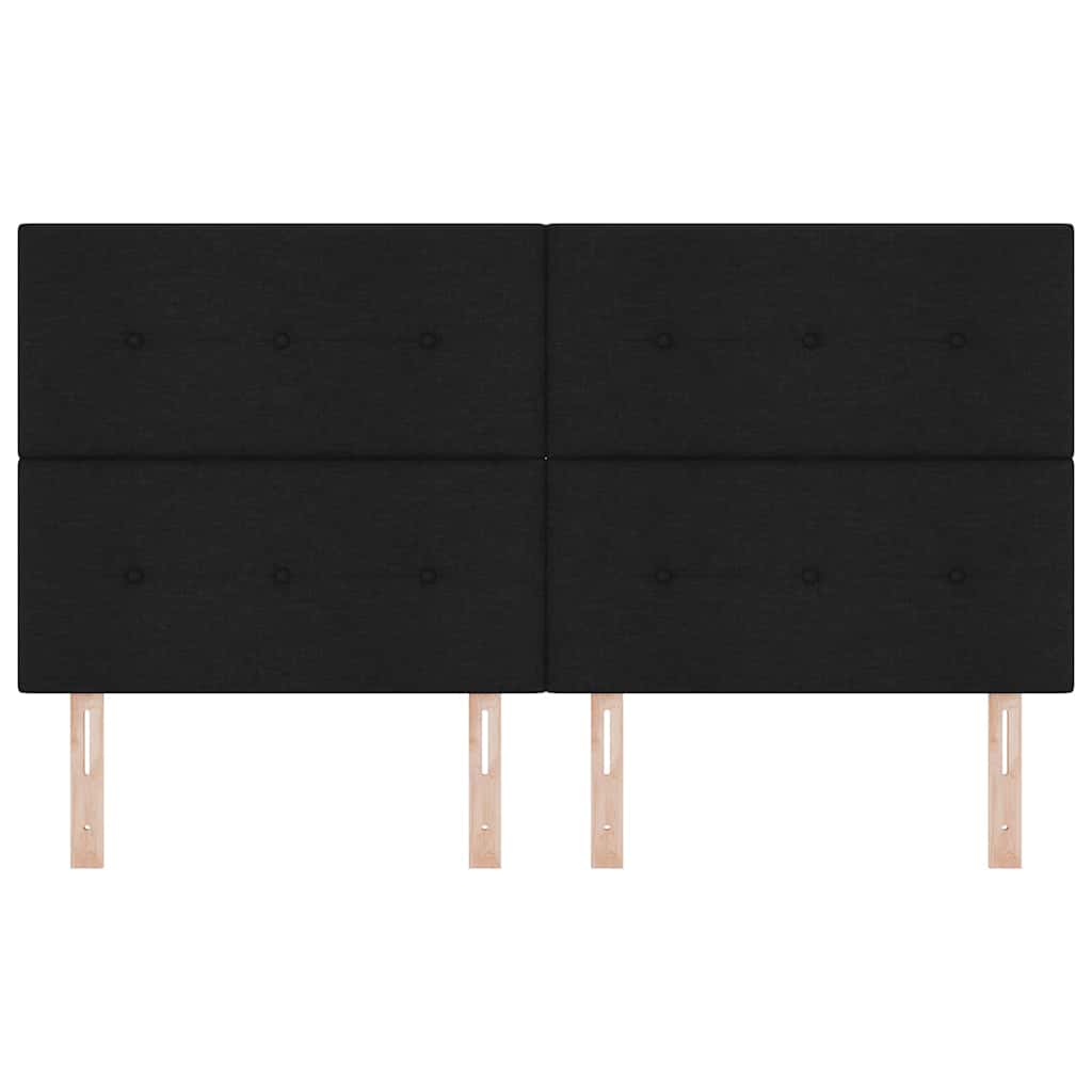 LED Kopfteil mit LED-Lichtleisten Schwarz 180 cm Stoff