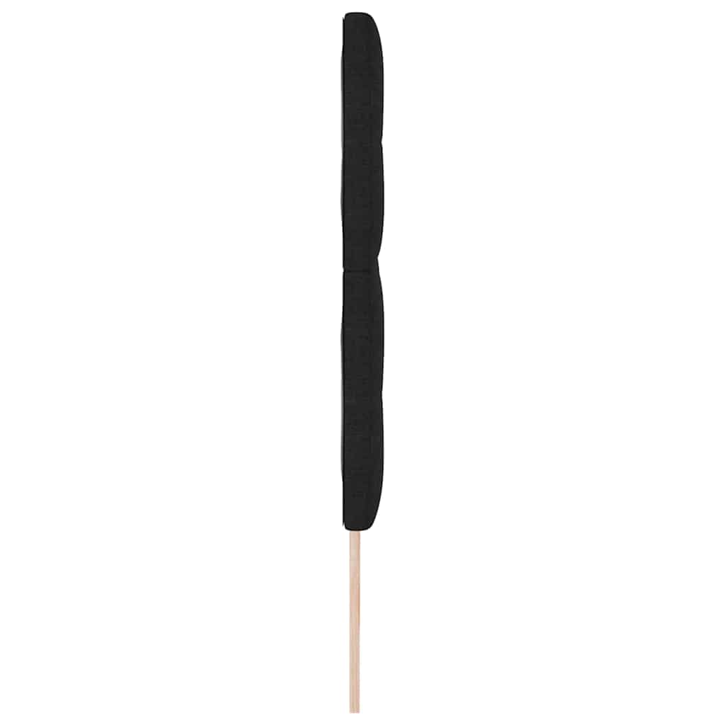 LED Kopfteil mit LED-Lichtleisten Schwarz 180 cm Stoff