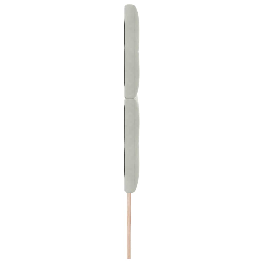LED Kopfteil mit LED-Lichtleisten Hellgrau 200 cm Samt