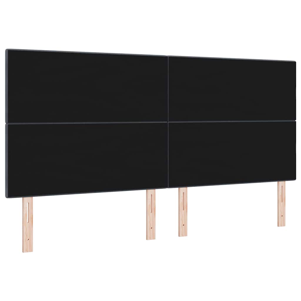LED Kopfteil mit LED-Lichtleisten Grau 200 cm Samt