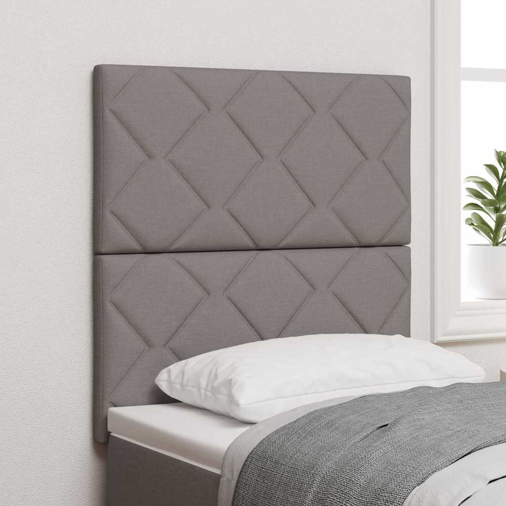 LED Kopfteil Taupe Stoff