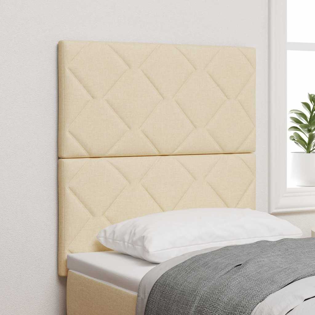 LED Kopfteil Creme Stoff