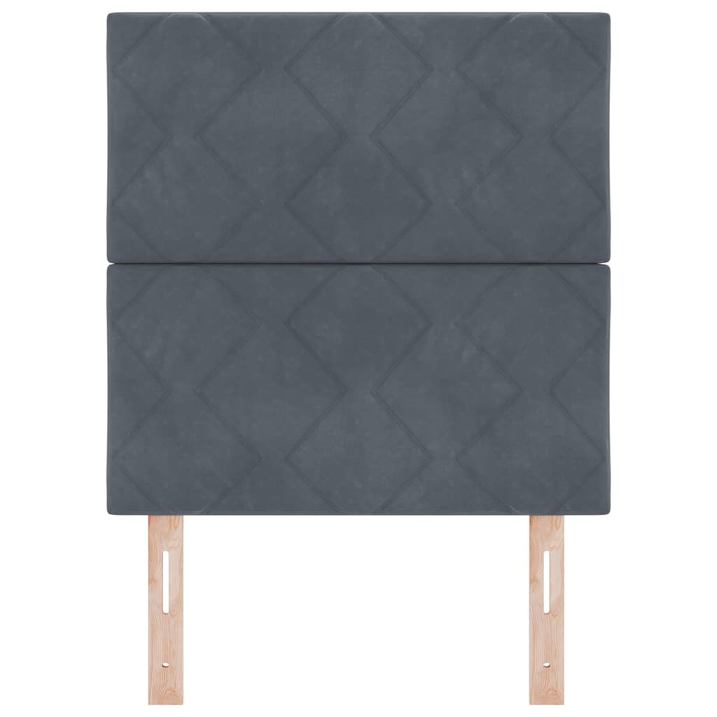 LED Kopfteil Dunkelgrau 80 cm Samt