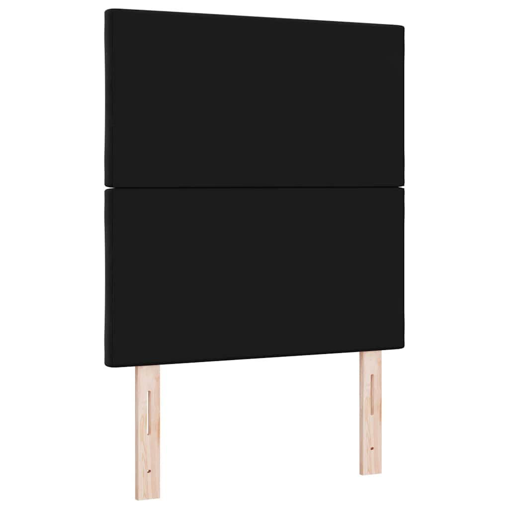 LED Kopfteil Schwarz 80 cm Samt