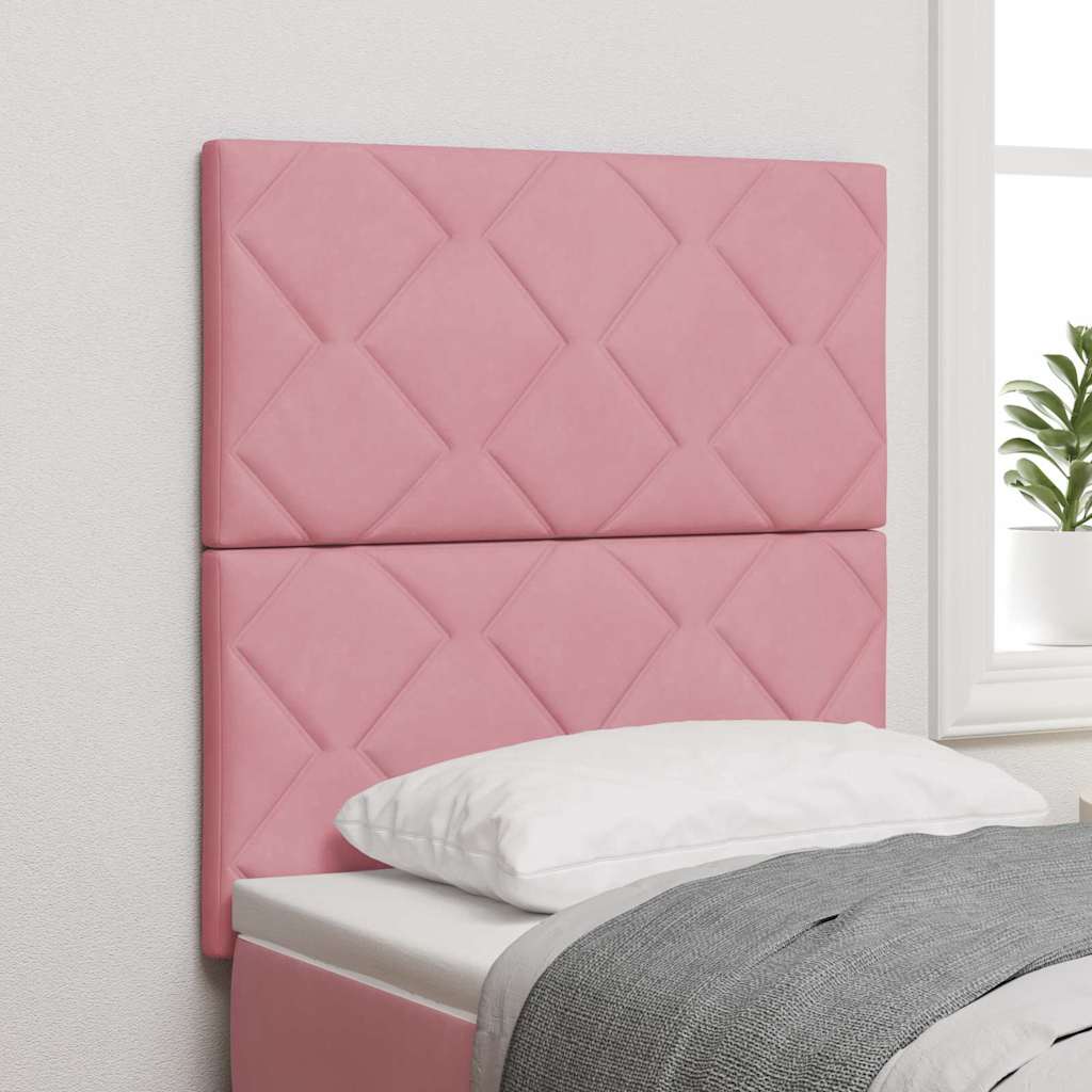 LED Kopfteil Rosa 80 cm Samt