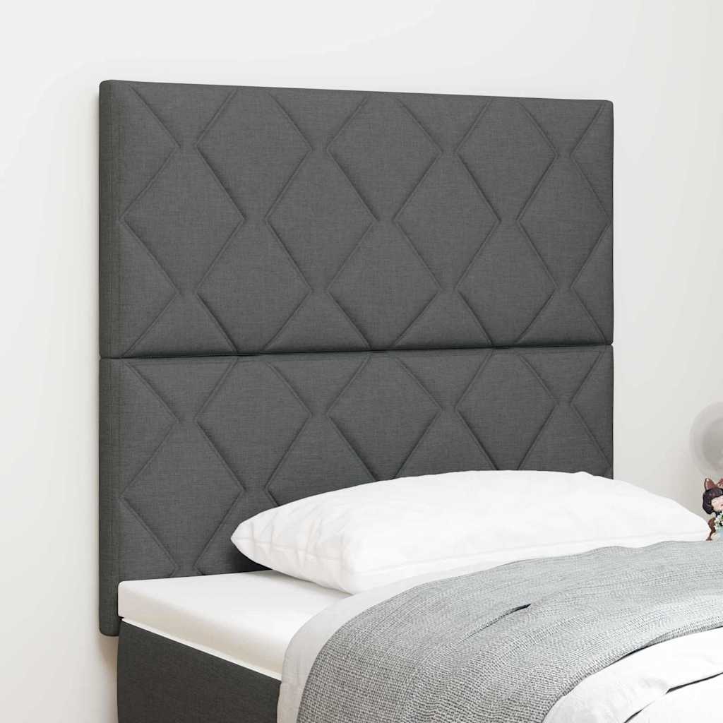 LED Kopfteil Grau 90 cm Stoff