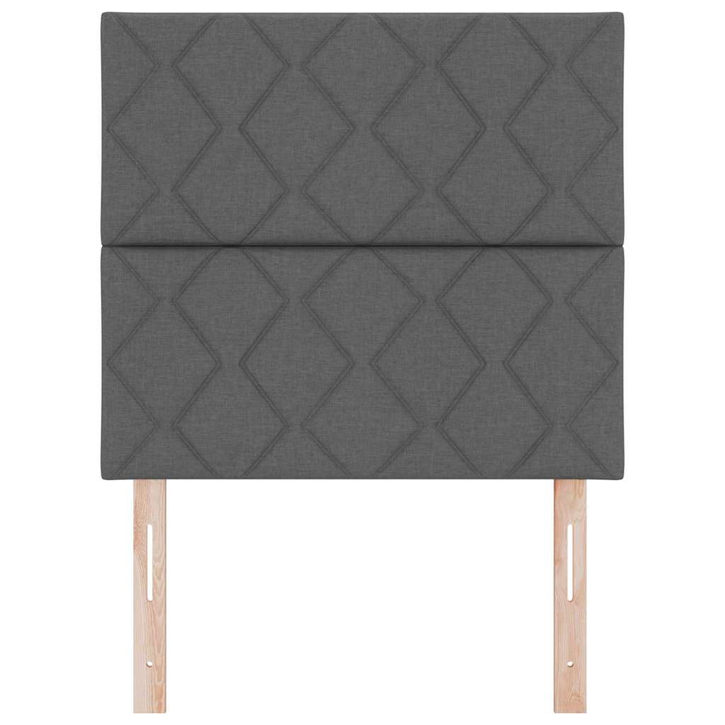 LED Kopfteil Grau 90 cm Stoff