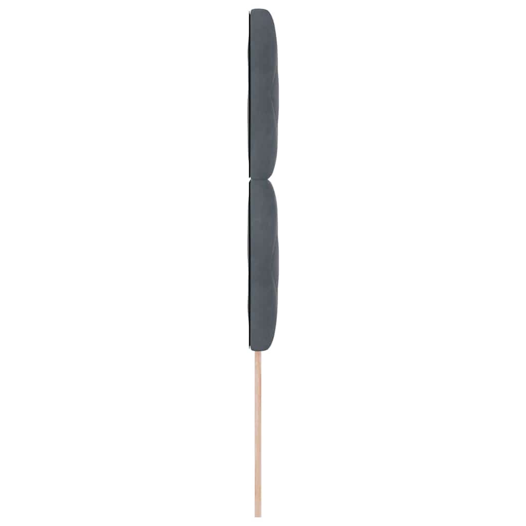 LED Kopfteil Dunkelgrau 90 cm Samt
