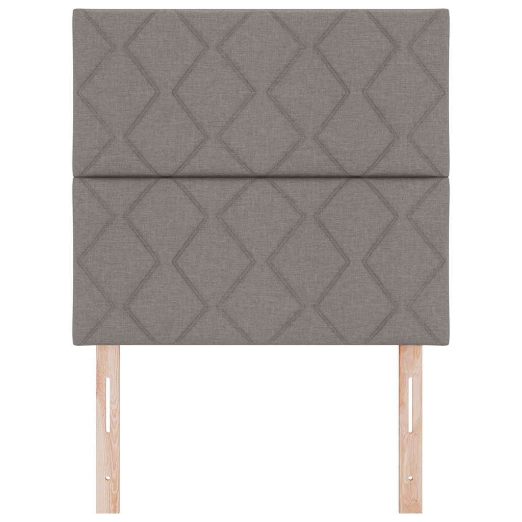 LED Kopfteil Taupe Stoff