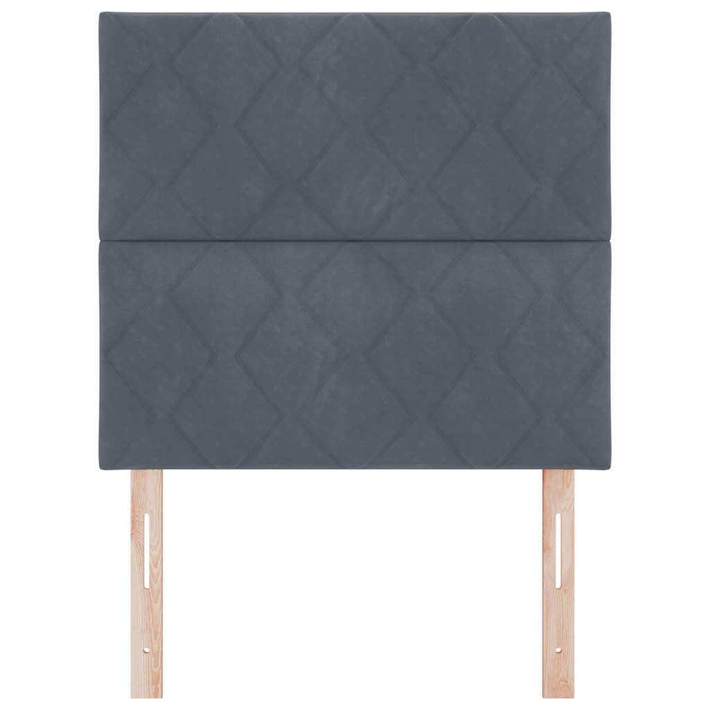 LED Kopfteil Dunkelgrau 100 cm Samt