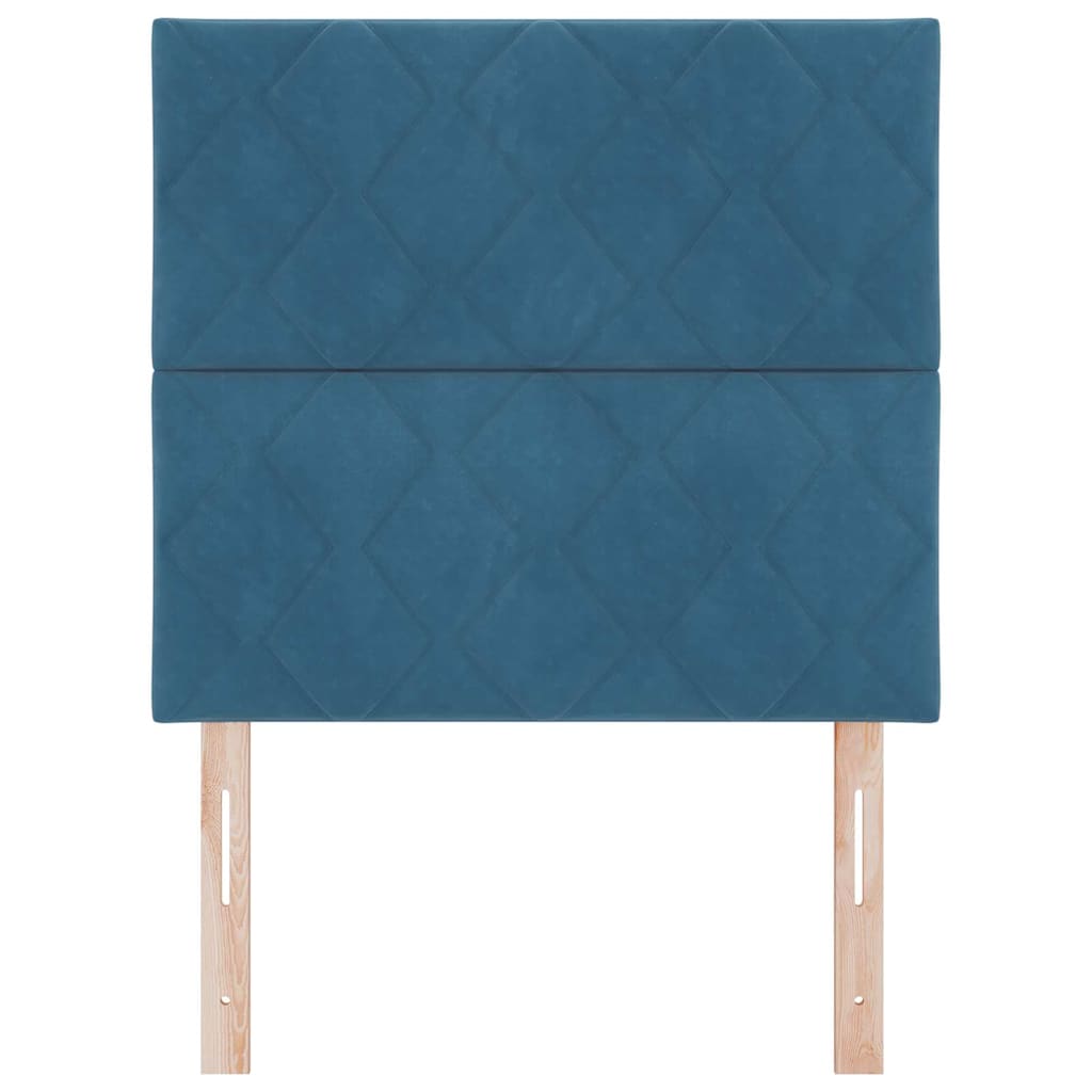 LED Kopfteil Dunkelblau 100 cm Samt