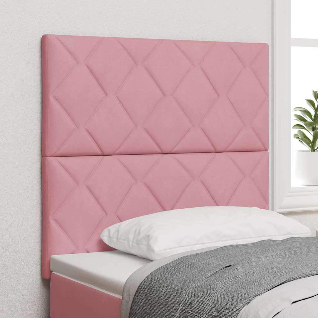 LED Kopfteil Rosa 100 cm Samt