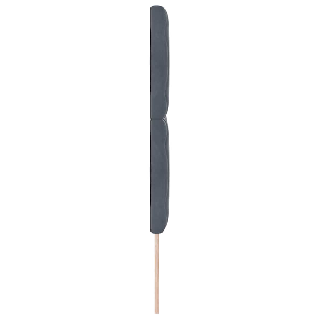 LED Kopfteil Dunkelgrau 144 cm Samt