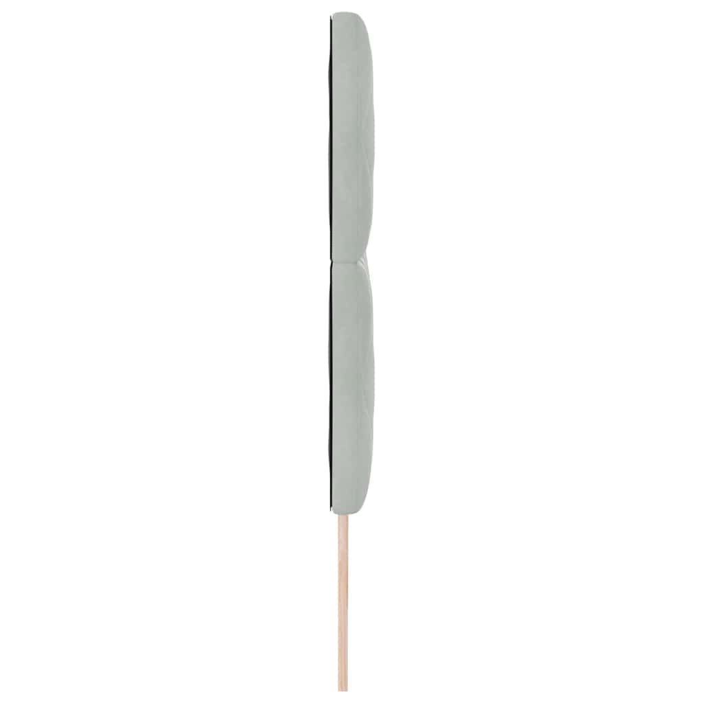 LED Kopfteil Hellgrau 180 cm Samt