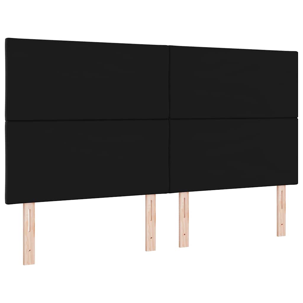 LED Kopfteil Schwarz 180 cm Samt