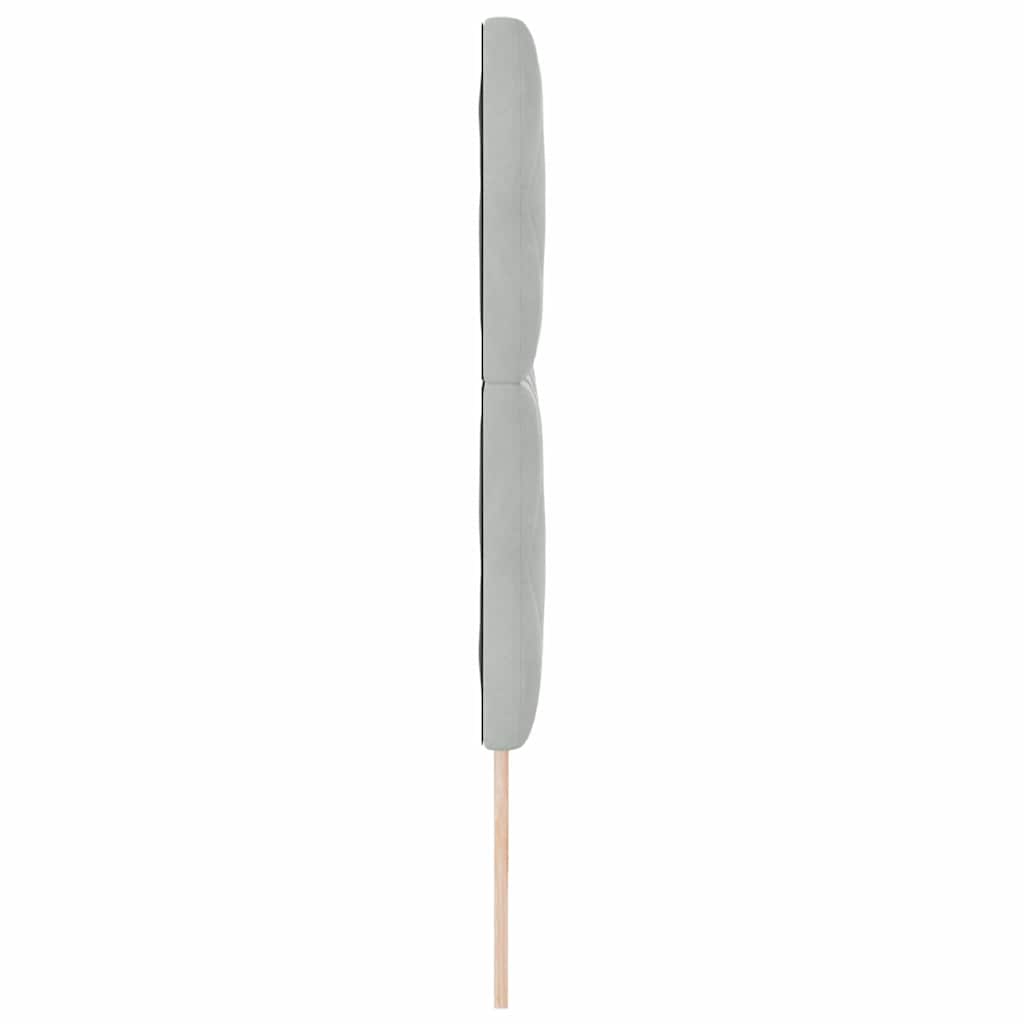 LED Kopfteil Hellgrau 200 cm Samt