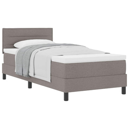 Boxspringbett mit Kopfteil Taupe 90 x 200 cm Stoff