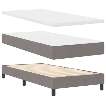 Boxspringbett mit Kopfteil Taupe 90 x 200 cm Stoff