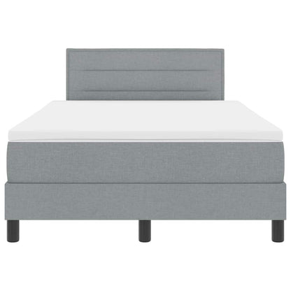 Boxspringbett mit Matratze Hellgrau 120 x 190 cm Stoff