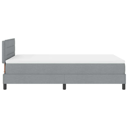Boxspringbett mit Matratze Hellgrau 120 x 190 cm Stoff